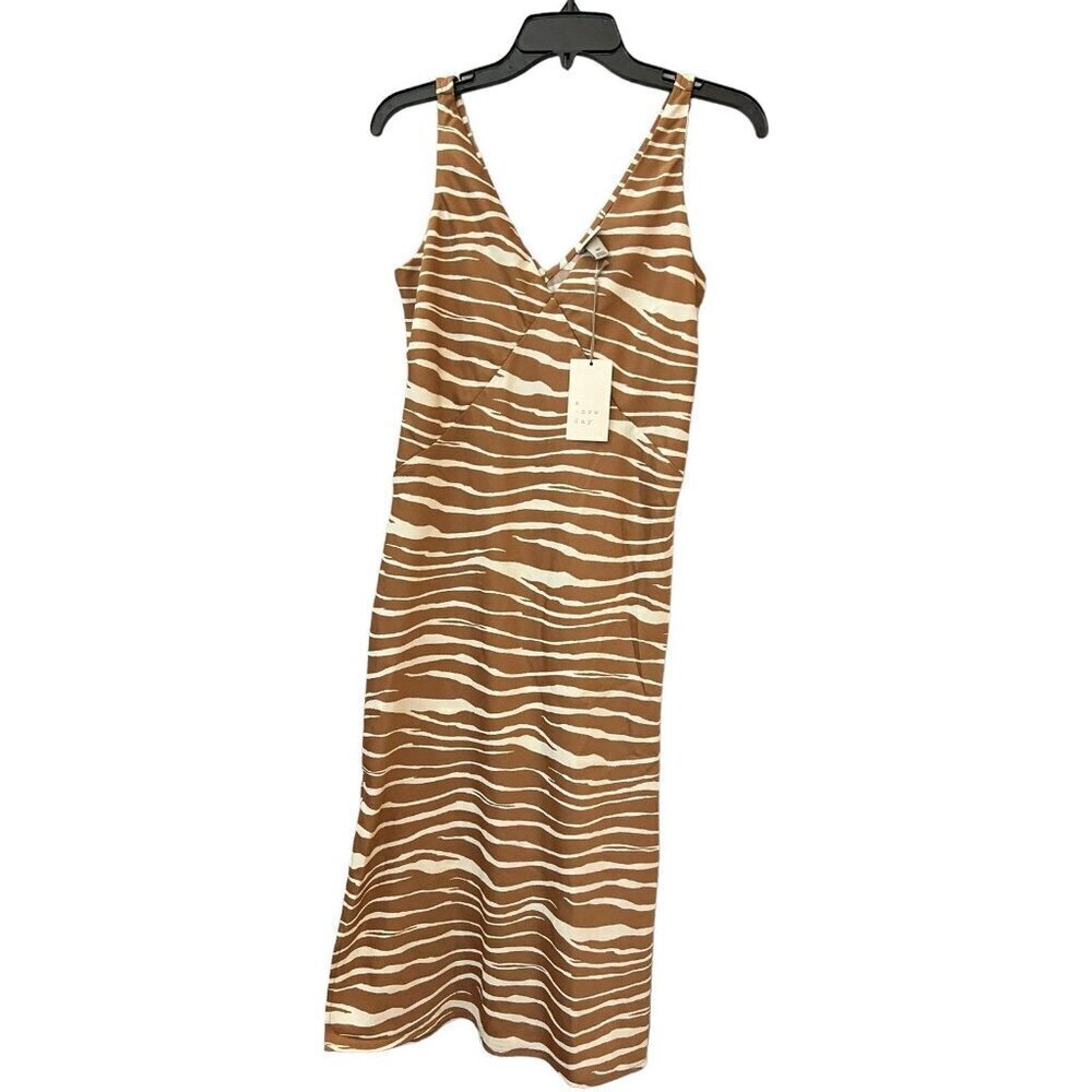 Women's Slip Dress A New Day  Brown Zebra Striped  XS